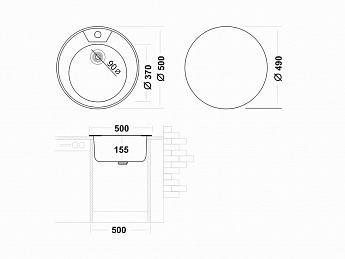 картинка Кухонная мойка Ukinox FAD 500 GT (0,6) 